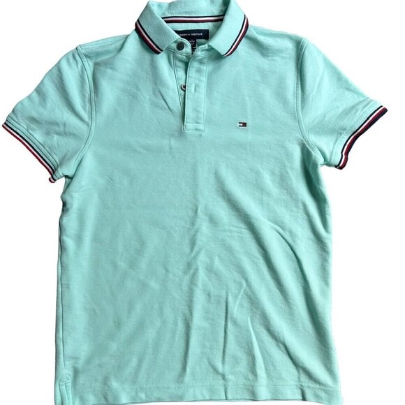 TOMMY HILFIGER Lot Cotton Collared Polo Shirts Men US XS/S - Picture 2 of 7